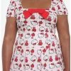 Budget 🌟 Hello Kitty Apple Stripe 👧 Girls Skimmer Top Plus Size 🛒 -Cheap Sanrio Store 19294038 hi