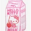 Flash Sale ⭐ Hello Kitty Milk Carton Figural Throw Blanket 🌟 -Cheap Sanrio Store 19317028 hi