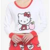 Hot Sale ⭐ Hello Kitty Apple 👧 Girls Skimmer Long-Sleeve Pajama Top 🎉 -Cheap Sanrio Store 19320912 hi