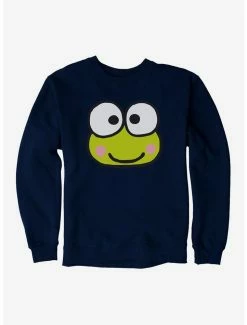 Outlet 😉 Keroppi Face Icon Sweatshirt 😉 -Cheap Sanrio Store 19358387 hi