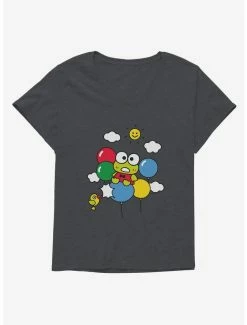 Coupon ⭐ Keroppi Balloon Escape 👧 Girls T-Shirt Plus Size 🧨 -Cheap Sanrio Store 19359468 hi