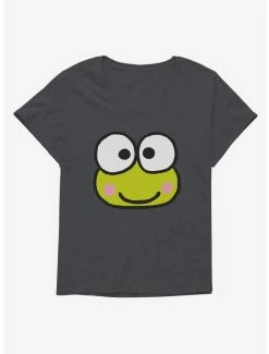 Coupon 💯 Keroppi Face Icon 👧 Girls T-Shirt Plus Size 🎁 -Cheap Sanrio Store 19359578 hi