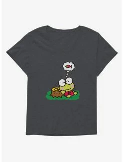 Best Sale ⌛ Keroppi Outdoor Thinking 👧 Girls T-Shirt Plus Size 🥰 -Cheap Sanrio Store 19359797 hi
