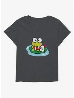 Hot Sale 🥰 Keroppi & Teru Teru Sitting 👧 Girls T-Shirt Plus Size 👍 -Cheap Sanrio Store 19359870 hi