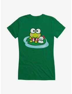 Promo 🎉 Keroppi & Teru Teru Sitting 👧 Girls T-Shirt ✨ -Cheap Sanrio Store 19360685 hi