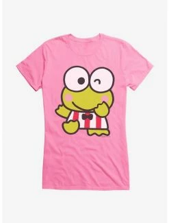 Promo 🔔 Keroppi Winking 👧 Girls T-Shirt 🎉 -Cheap Sanrio Store 19360867 hi