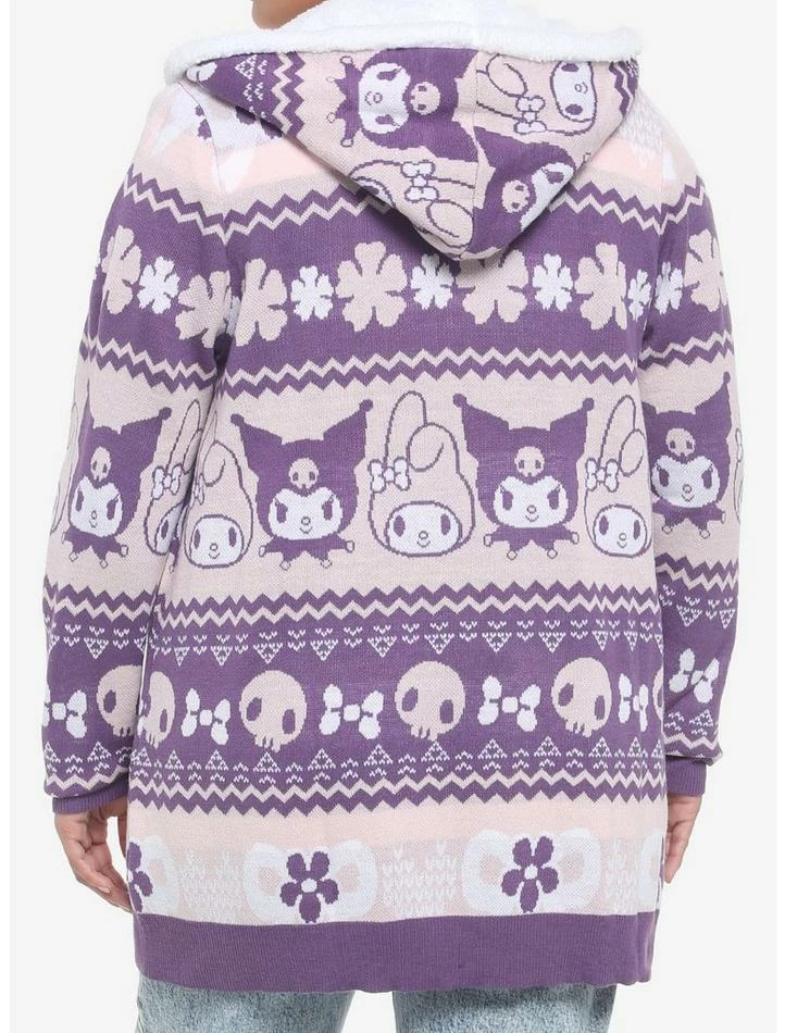 Best deal ✨ My Melody & Kuromi Sherpa Hooded 👧 Girls Open Cardigan Plus Size 🛒 5 Best deal ✨ My Melody & Kuromi Sherpa Hooded 👧 Girls Open Cardigan Plus Size 🛒 - Image 3