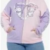 Wholesale 🔔 My Melody & Kuromi Pastel Split 👧 Girls Hoodie Plus Size ⌛
