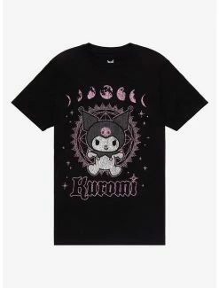 Flash Sale 🧨 Kuromi Cosmic Moon Phase Boyfriend Fit 👧 Girls T-Shirt 🎁