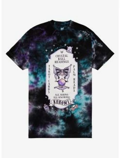 Coupon ✔️ Kuromi Fortune Teller Tie-Dye Boyfriend Fit 👧 Girls T-Shirt ✔️