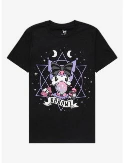 Deals 🤩 Kuromi Fortune Telling Boyfriend Fit 👧 Girls T-Shirt 😉