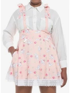 Top 10 ⭐ Cinnamoroll Strawberries Suspender 👗 Skirt Plus Size 🤩