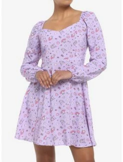 Best deal ๐ My Melody & Kuromi Sweetheart Long-Sleeve ๐ Dress ๐