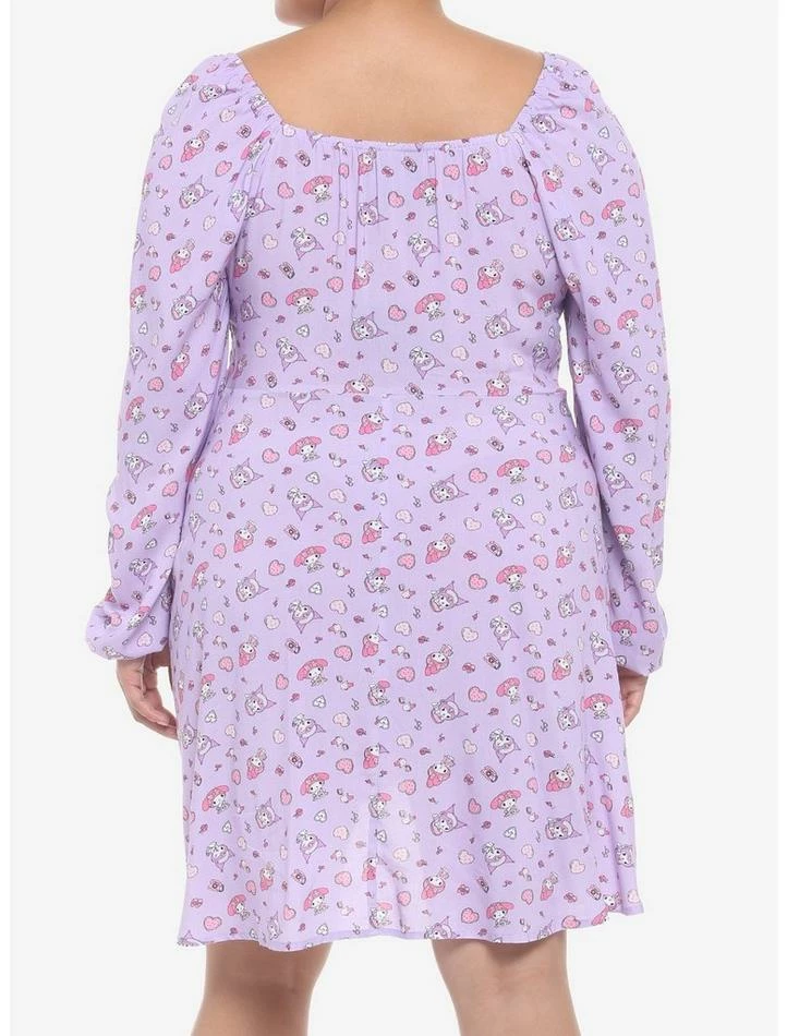 Discount ✔️ My Melody & Kuromi Sweetheart Long-Sleeve 👗 Dress Plus Size ❤️ 5 Discount ✔️ My Melody & Kuromi Sweetheart Long-Sleeve 👗 Dress Plus Size ❤️ - Image 3