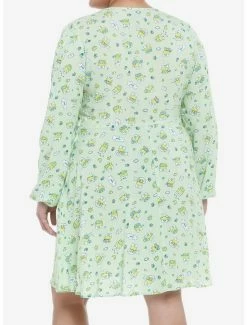 Best Sale 🧨 Keroppi Allover Print Long-Sleeve 👗 Dress Plus Size ❤️ -Cheap Sanrio Store 19508193 av2