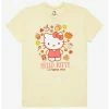 Hot Sale 🎁 Hello Kitty Pumpkin Spice Boyfriend Fit 👧 Girls T-Shirt 😍 -Cheap Sanrio Store 19643144 hi