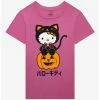 Budget ⭐ Hello Kitty Pumpkin 👧 Girls T-Shirt 🤩