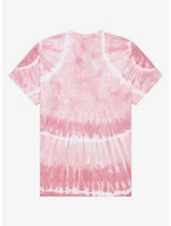 Deals 🤩 Hello Kitty Pink Grid Tie-Dye Boyfriend Fit 👧 Girls T-Shirt 🛒 -Cheap Sanrio Store 19886760 av1