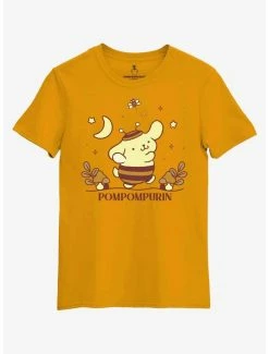 Hot Sale 🥰 Pompompurin Bee Boyfriend Fit 👧 Girls T-Shirt Plus Size ⭐