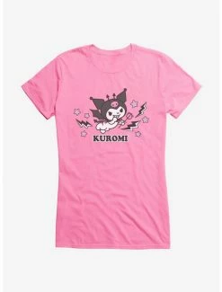 Best Pirce 🌟 Kuromi 🧛 Halloween Flying 👧 Girls T-Shirt 🎁
