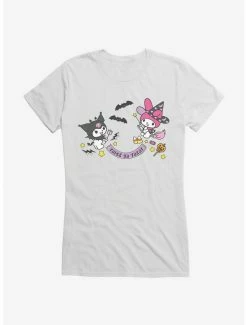 Cheapest 🔥 My Melody And Kuromi 🧛 Halloween All Together 👧 Girls T-Shirt ✔️