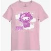 Best Sale 🔥 Hello Kitty Astro Grid Boyfriend Fit 👧 Girls T-Shirt 🛒 -Cheap Sanrio Store 20048352 hi