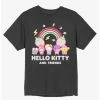 Best reviews of 👏 Hello Kitty And Friends Strawberry Rainbow Boyfriend Fit 👧 Girls T-Shirt ❤️ -Cheap Sanrio Store 20049304 hi