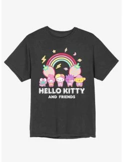 Best reviews of 👏 Hello Kitty And Friends Strawberry Rainbow Boyfriend Fit 👧 Girls T-Shirt ❤️