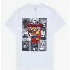 Best Sale 👍 Aggretsuko Angry Grid Panel T-Shirt 😍 -Cheap Sanrio Store 20197830 hi