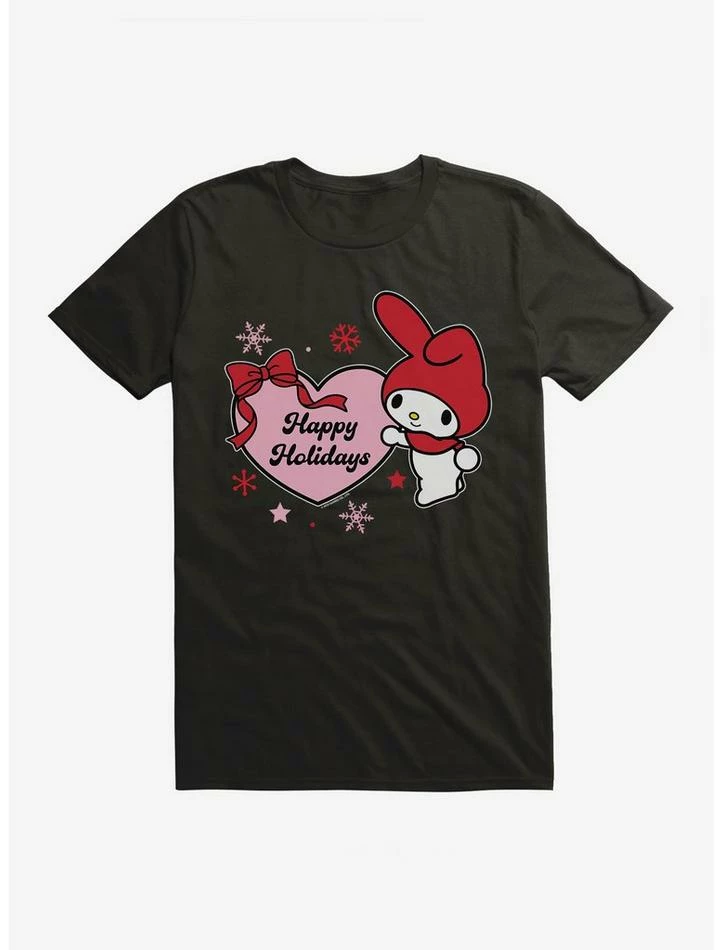 Budget 💯 My Melody Happy Holidays Heart T-Shirt ⌛ 5 Budget 💯 My Melody Happy Holidays Heart T-Shirt ⌛ - Image 3