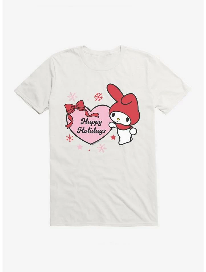 Budget 💯 My Melody Happy Holidays Heart T-Shirt ⌛ 4 Budget 💯 My Melody Happy Holidays Heart T-Shirt ⌛ - Image 2