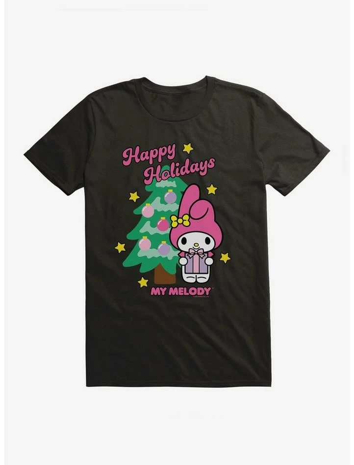 Hot Sale 🌟 My Melody Happy Holidays 🎄 Christmas Tree T-Shirt 😍 5 Hot Sale 🌟 My Melody Happy Holidays 🎄 Christmas Tree T-Shirt 😍 - Image 3