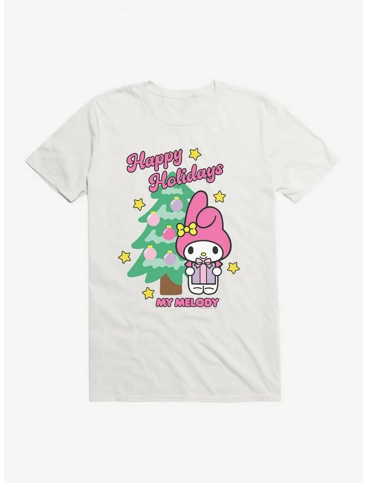 Hot Sale 🌟 My Melody Happy Holidays 🎄 Christmas Tree T-Shirt 😍 3 Hot Sale 🌟 My Melody Happy Holidays 🎄 Christmas Tree T-Shirt 😍