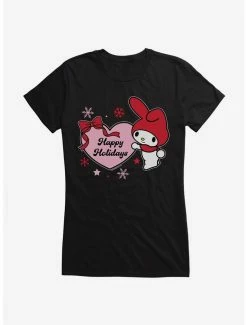 Cheapest 🎉 My Melody Happy Holidays Heart 👧 Girls T-Shirt ⭐ -Cheap Sanrio Store 20256302 hi