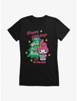 Deals 👍 My Melody Happy Holidays 🎄 Christmas Tree 👧 Girls T-Shirt 😀 -Cheap Sanrio Store 20256316 hi
