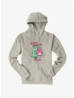 Best deal 🎉 My Melody Happy Holidays 🎄 Christmas Tree Hoodie 🌟