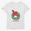 Outlet 🥰 My Melody Happy Holidays 🎁 Christmas Wreath 👧 Girls T-Shirt Plus Size 🌟 -Cheap Sanrio Store 20256995 hi