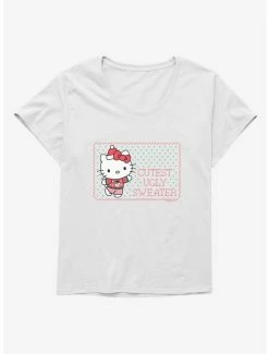 Deals ⭐ Hello Kitty Cutest Ugly 🎅 Christmas 👧 Girls T-Shirt Plus Size 😍