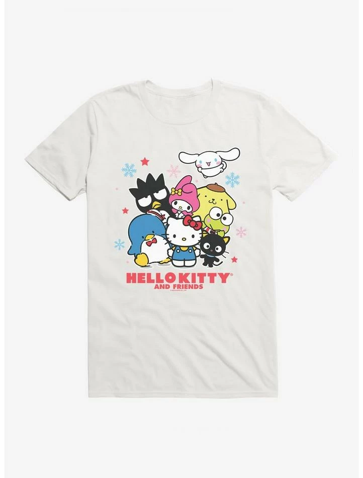 Outlet ⌛ Hello Kitty and Friends Snowflakes T-Shirt 🛒 3 Outlet ⌛ Hello Kitty and Friends Snowflakes T-Shirt 🛒