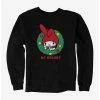 Deals ✔️ My Melody Happy Holidays 🎄 Christmas Wreath Sweatshirt 😉 -Cheap Sanrio Store 20262109 hi