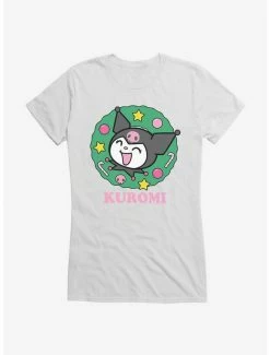 Buy 🎉 Kuromi 🎅 Christmas Wreath 👧 Girls T-Shirt 😍 -Cheap Sanrio Store 20262276 hi 1