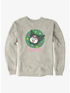 Deals ✨ Kuromi 🔔 Christmas Wreath Sweatshirt ⌛ -Cheap Sanrio Store 20264578 hi 1