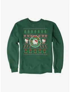 Cheap ✨ Hello Kitty Ugly 🎄 Christmas Pattern Sweatshirt ✔️