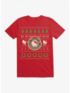 Cheap 🥰 Hello Kitty Ugly ❄ Christmas Pattern T-Shirt 💯 -Cheap Sanrio Store 20293510 hi